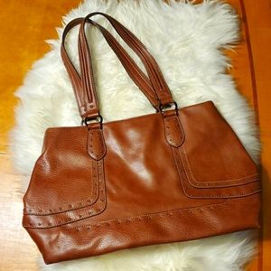 Nine West Leather Satchel - Brown